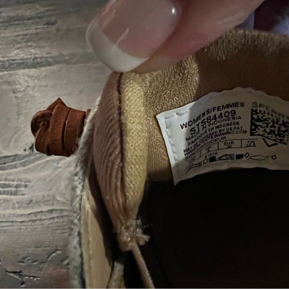 SPERRY Top-sider NEW Leather Tan and Gray size 7.5M - Picture 7 of 8